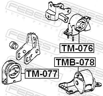 FEBEST Mounting, engine (TMB-078)