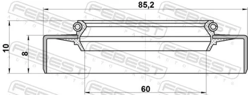 FEBEST Shaft Seal, drive shaft (TOS-002)