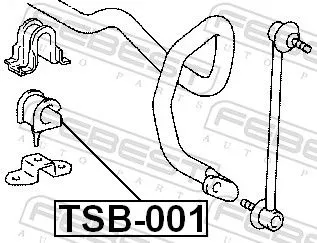 FEBEST Mounting, stabiliser bar (TSB-001)