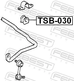 FEBEST Mounting, stabiliser bar (TSB-030)