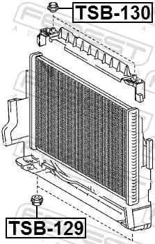 FEBEST Mounting, radiator (TSB-130)