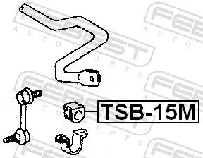 FEBEST Mounting, stabiliser bar (TSB-15M)