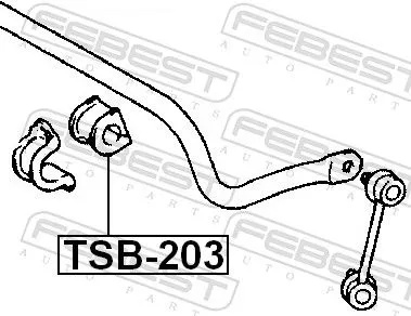 FEBEST Mounting, stabiliser bar (TSB-203)