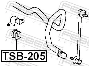 FEBEST Mounting, stabiliser bar (TSB-205)