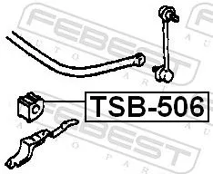 FEBEST Mounting, stabiliser bar (TSB-506)