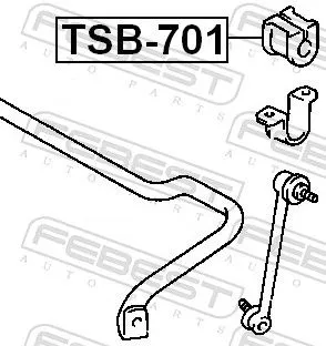 FEBEST Mounting, stabiliser bar (TSB-701)