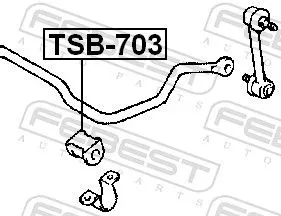 FEBEST Mounting, stabiliser bar (TSB-703)