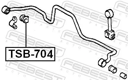 FEBEST Mounting, stabiliser bar (TSB-704)