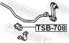 FEBEST Mounting, stabiliser bar (TSB-708)