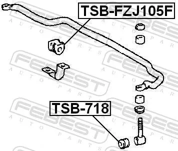 FEBEST Mounting, axle strut (TSB-718)