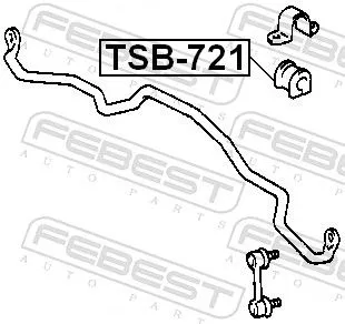 FEBEST Mounting, stabiliser bar (TSB-721)
