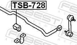 FEBEST Mounting, stabiliser bar (TSB-728)