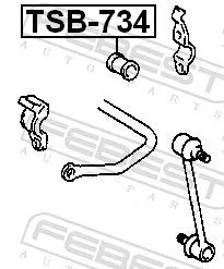FEBEST Mounting, stabiliser bar (TSB-734)
