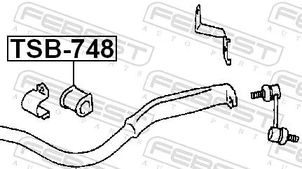 FEBEST Mounting, stabiliser bar (TSB-748)