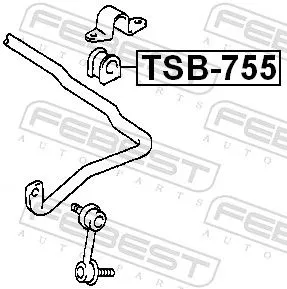 FEBEST Mounting, stabiliser bar (TSB-755)