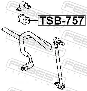 FEBEST Mounting, stabiliser bar (TSB-757)