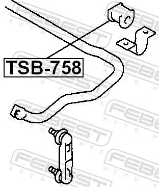 FEBEST Mounting, stabiliser bar (TSB-758)