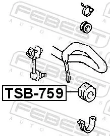 FEBEST Mounting, stabiliser bar (TSB-759)