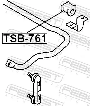 FEBEST Mounting, stabiliser bar (TSB-761)