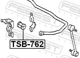 FEBEST Mounting, stabiliser bar (TSB-762)