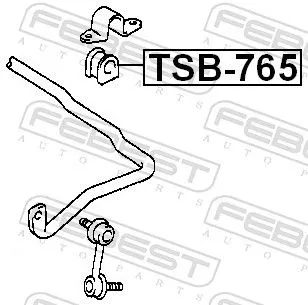 FEBEST Mounting, stabiliser bar (TSB-765)