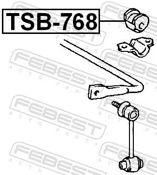 FEBEST Mounting, stabiliser bar (TSB-768)