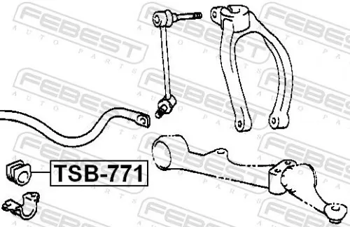 FEBEST Mounting, stabiliser bar (TSB-771)