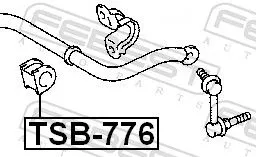 FEBEST Mounting, stabiliser bar (TSB-776)