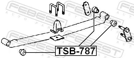 FEBEST Bushing, leaf spring (TSB-787)