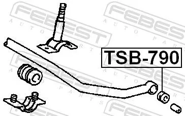 FEBEST Mounting, stabiliser bar (TSB-790)