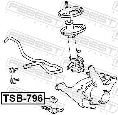 FEBEST Mounting, stabiliser bar (TSB-796)