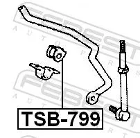 FEBEST Mounting, stabiliser bar (TSB-799)