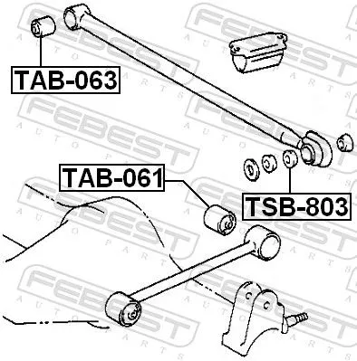 FEBEST Mounting, control/trailing arm (TSB-803)