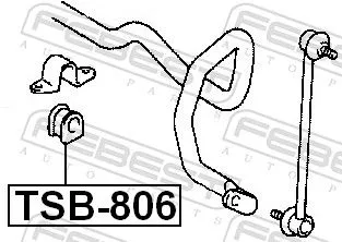 FEBEST Mounting, stabiliser bar (TSB-806)