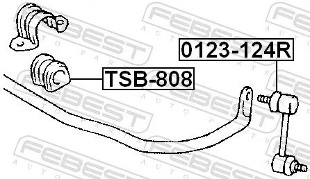 FEBEST Mounting, stabiliser bar (TSB-808)