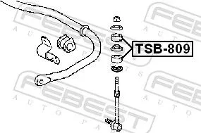FEBEST Mounting, axle strut (TSB-809)