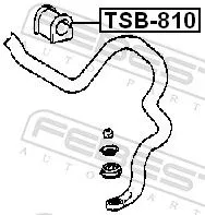 FEBEST Mounting, stabiliser bar (TSB-810)