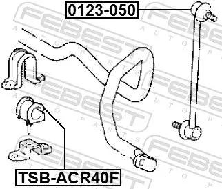 FEBEST Mounting, stabiliser bar (TSB-ACR40F)