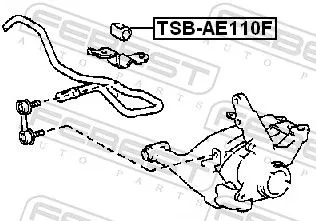 FEBEST Mounting, stabiliser bar (TSB-AE110F)