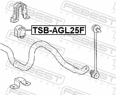 FEBEST Mounting, stabiliser bar (TSB-AGL25F)
