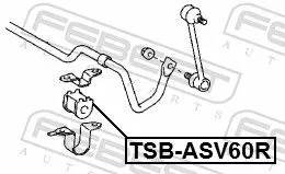 FEBEST Mounting, stabiliser bar (TSB-ASV60R)