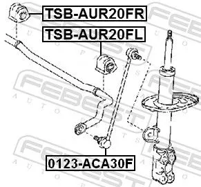 FEBEST Mounting, stabiliser bar (TSB-AUR20FL)