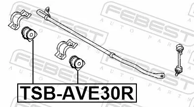 FEBEST Mounting, stabiliser bar (TSB-AVE30R)