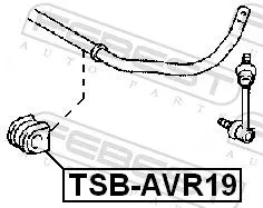 FEBEST Mounting, stabiliser bar (TSB-AVR19)