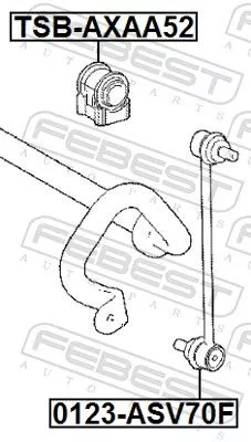 FEBEST Mounting, stabiliser bar (TSB-AXAA52)