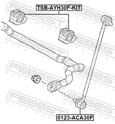 FEBEST Repair Kit, stabiliser bush (TSB-AYH30F-KIT)