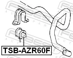FEBEST Mounting, stabiliser bar (TSB-AZR60F)
