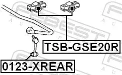 FEBEST Mounting, stabiliser bar (TSB-GSE20R)