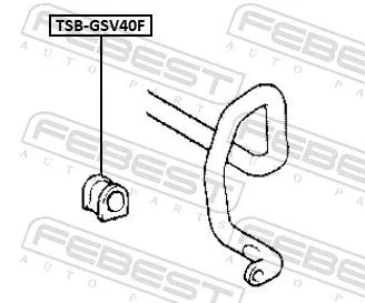 FEBEST Mounting, stabiliser bar (TSB-GSV40F)