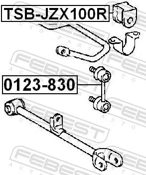FEBEST Mounting, stabiliser bar (TSB-JZX100R)